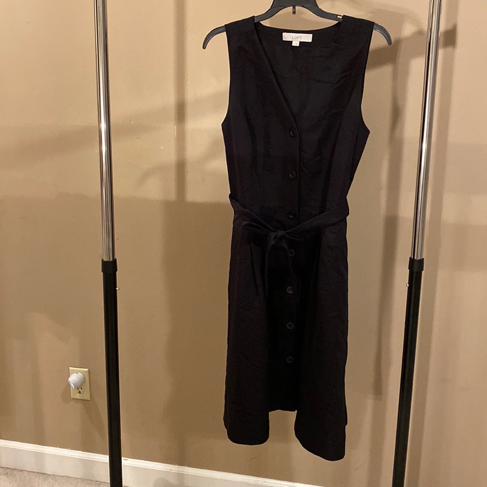 Loft black sleeveless dress. Size 8.